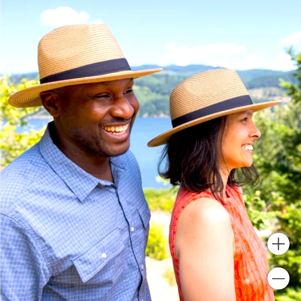 SOLAR ESCAPE UV Carlsbad Fedora Hat with Black Band, UPF 50+ NWT